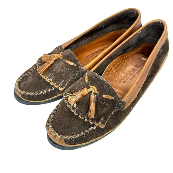 Maine Woods Brown Leather Upper Loafers with Tassle‎ Women's Size 7M - Picture 10 of 12